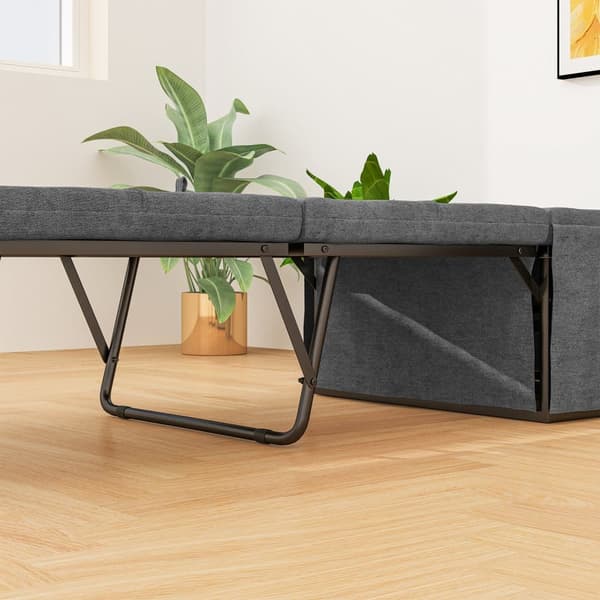 Kokoontaitettava sänky, 190x69 cm, harmaa