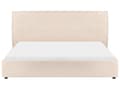 Miniatyrbilde 5 av 10: Seng Beige Boucle Polstring 180 x 200 cm Stor Klassisk Sengegavl med Tre Lameller
