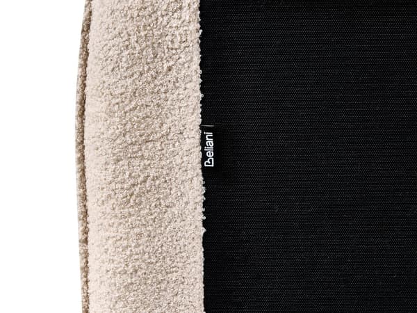 Seng Beige Boucle Polstring 180 x 200 cm Stor Klassisk Sengegavl med Tre Lameller