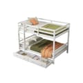 Miniatyrbild 3 av 6: 140*200cm Bunk beds Barnsängar med lådor, förvaringsutrymme, höga räcken, vit