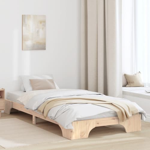 Sängram Naturlig Massivt furu 90 x 190 cm Ergonomisk Sängram