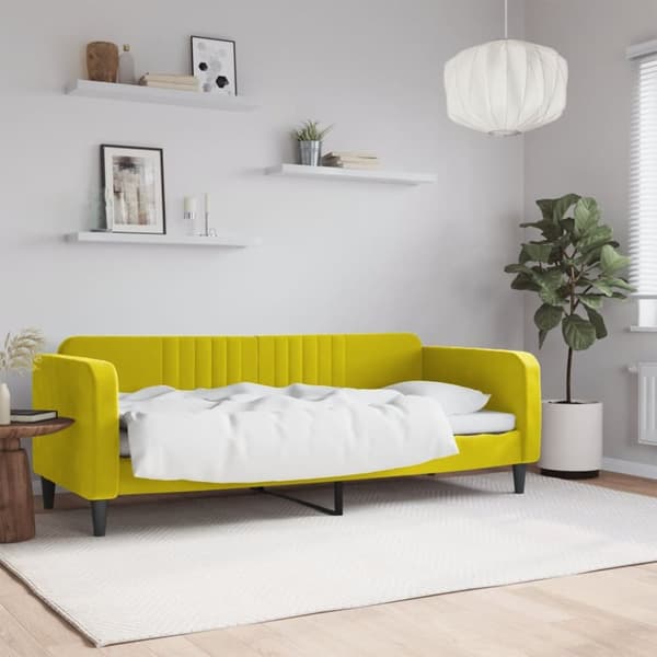 Dagbädd gul 80x200 cm sammet