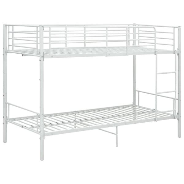 Våningssäng vit metall 90x200 cm