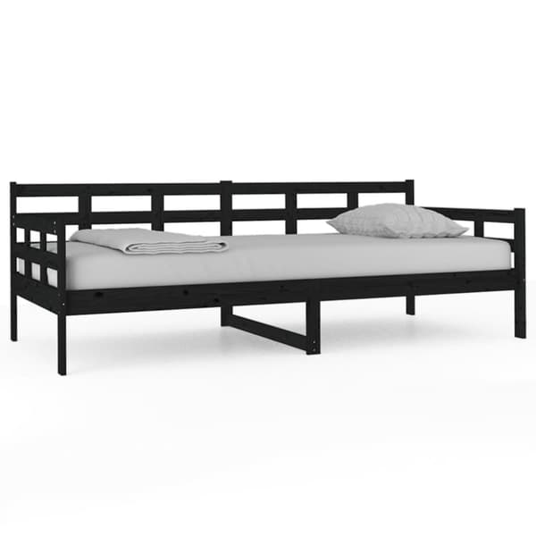 Dagbädd svart 90x200 cm massiv furu