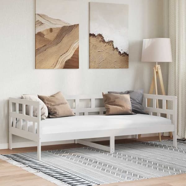Dagbädd vit 80x200 cm massiv furu