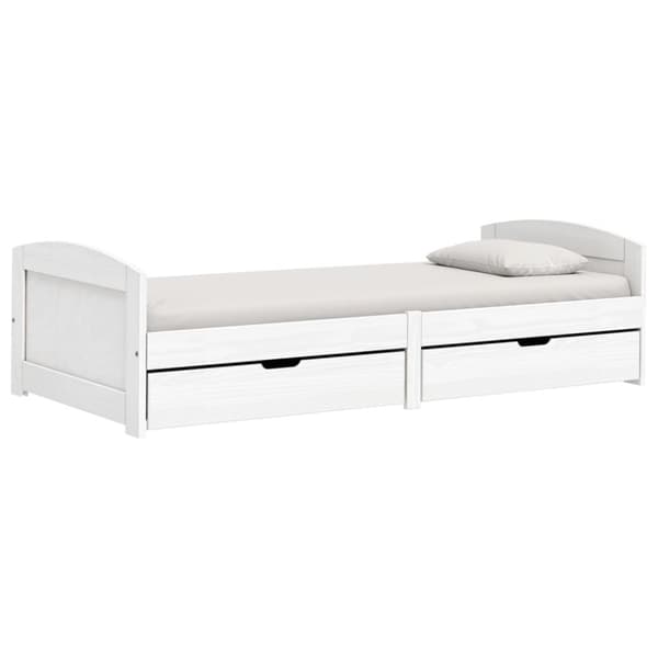 Dagbädd med 2 lådor IRUN vit 90x200 cm massiv furu
