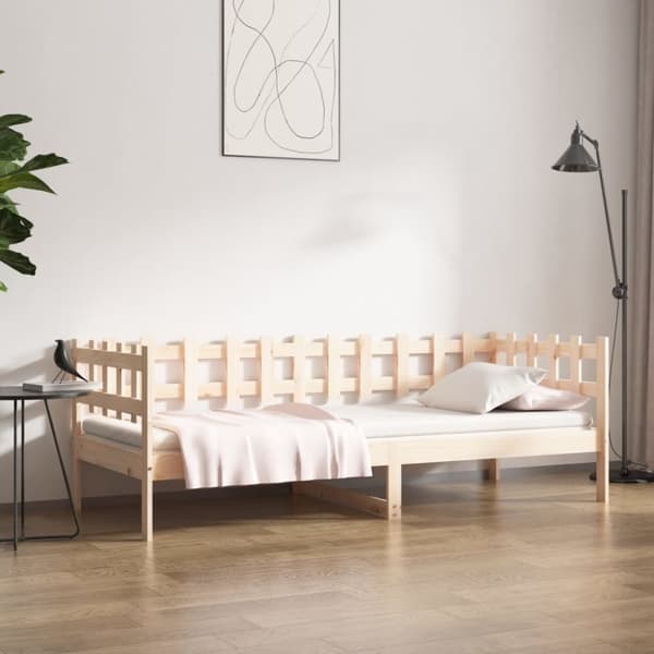 Dagbädd utan madrass 90x200 cm massiv furu