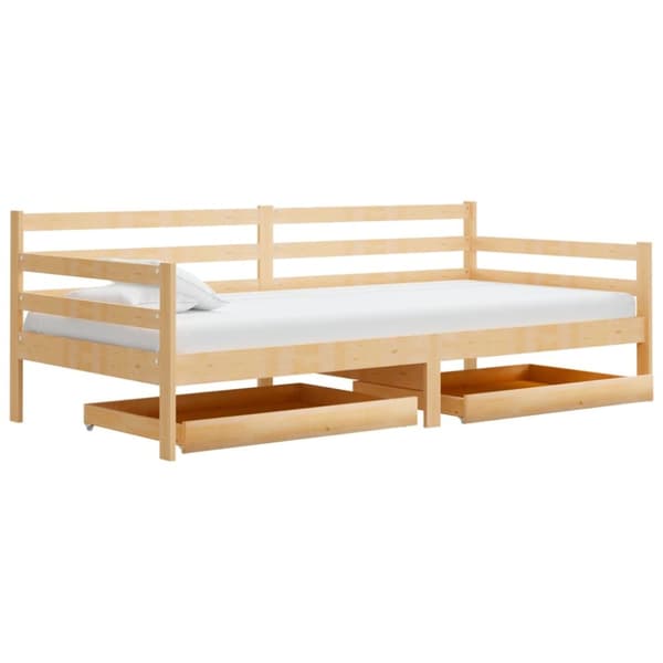 Dagbädd med lådor 90x200 cm massiv furu