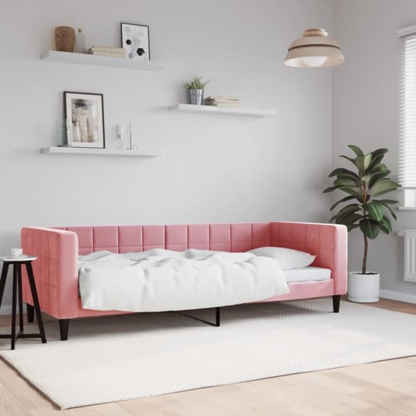 Dagbädd rosa 80x200 cm sammet