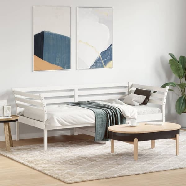 Dagbädd vit 75x190 cm massivt furu