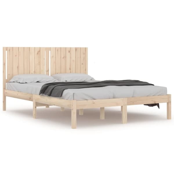 Sängram utan madrass 160x200 cm massiv furu