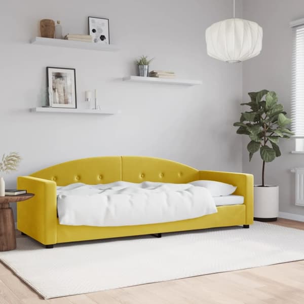Dagbädd gul 80x200 cm sammet