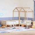 Miniatyrbild 1 av 2: Dagbänk med bänk och tak 90x200 cm massiv furu