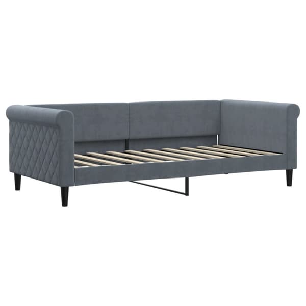 Dagbädd mörkgrå 90x190 cm sammet