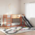 Miniatyrbild 1 av 2: Våningssäng rutschkana&stege vaxad brun 90x200 cm massiv furu