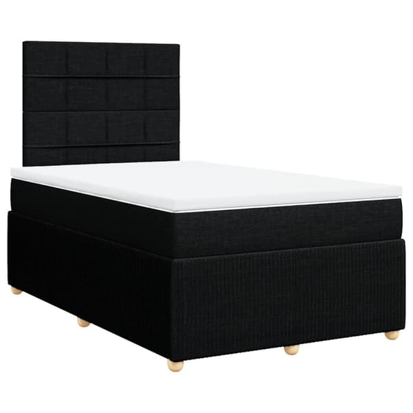 Ramsäng med madrass svart 120x190 cm tyg