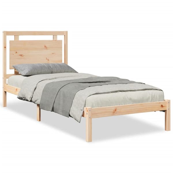 Sängram utan madrass extra lång 100x220 cm massivt trä