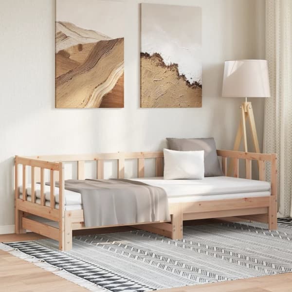 Dagbädd med extrasäng 90x190 cm massiv furu