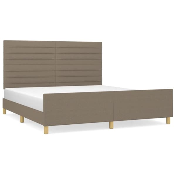 Sängram utan madrass taupe 180x200 cm tyg