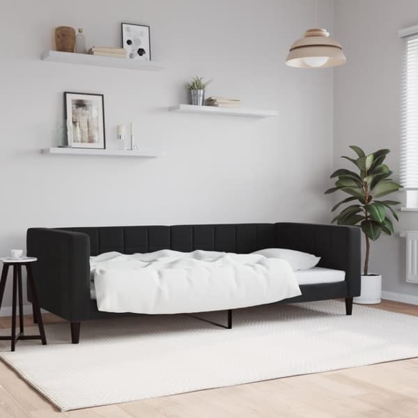 Dagbädd svart 90x190 cm sammet
