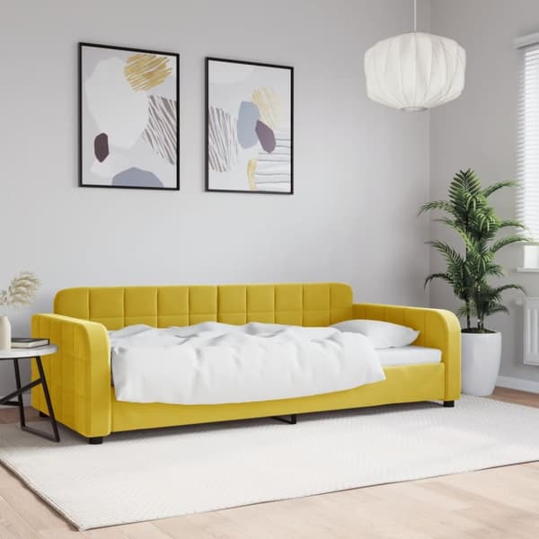 Dagbädd gul 90x200 cm sammet