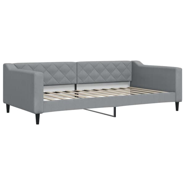 Dagbädd ljusgrå 100x200 cm tyg