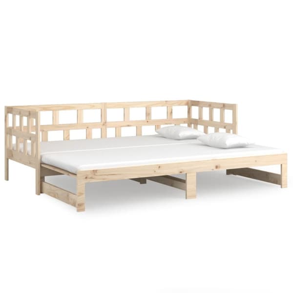 Dagbädd utdragbar massiv furu 2x(90x200) cm