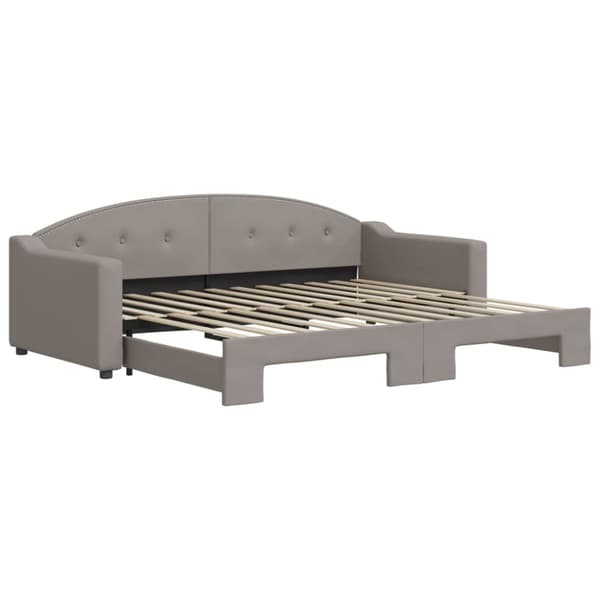 Dagbädd utdragbar taupe 90x200 cm tyg