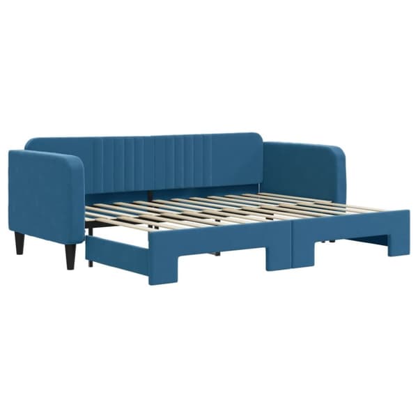 Dagbädd utdragbar blå 80x200 cm sammet