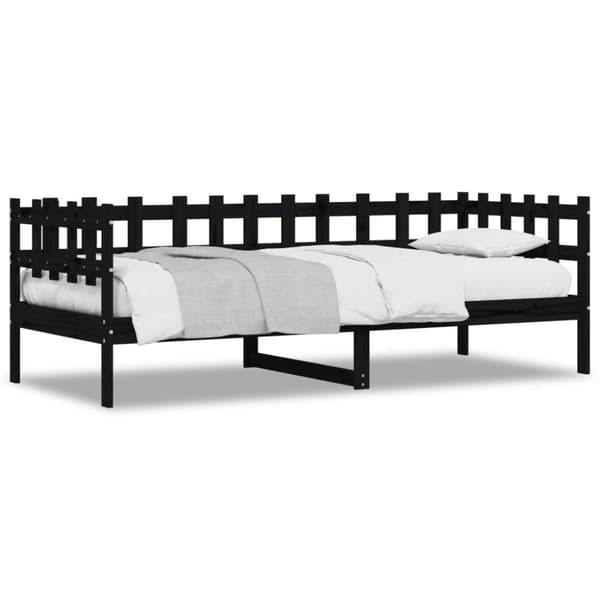 Dagbädd svart 80x200 cm massiv furu