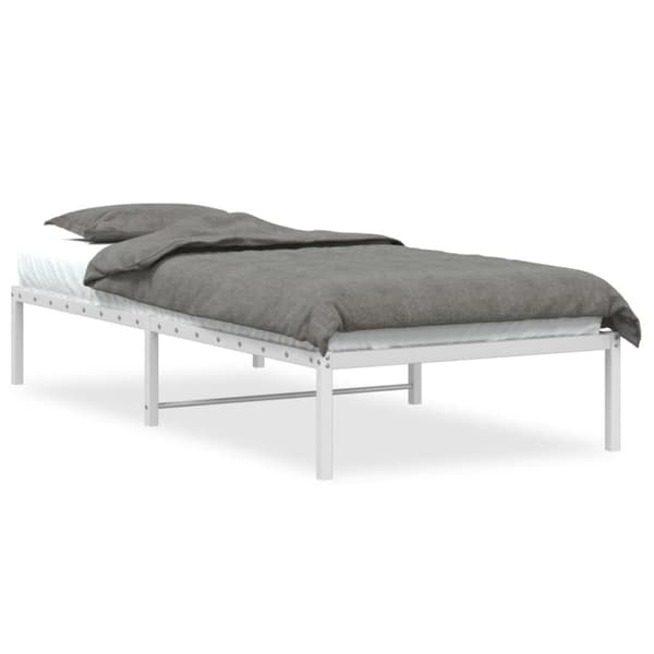 Sängram metall vit 90x200 cm