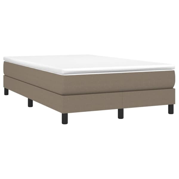 Ramsäng med madrass taupe 120x190 cm tyg