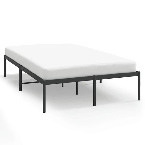 Sängram metall svart 135x190 cm