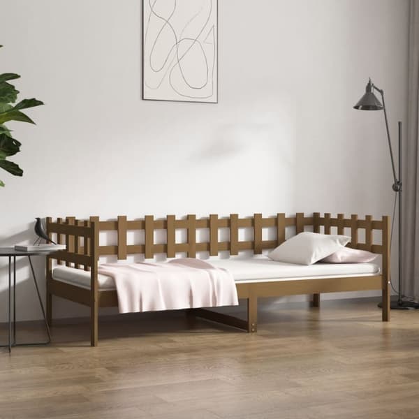Dagbädd honungsbrun 90x200 cm massiv furu