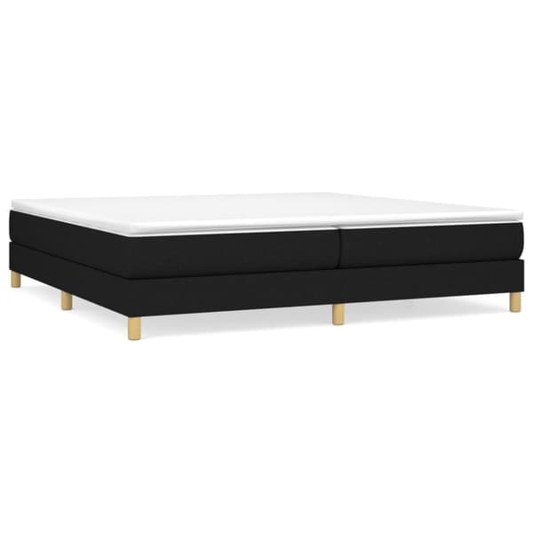Sängram utan madrass svart 200x200 cm tyg