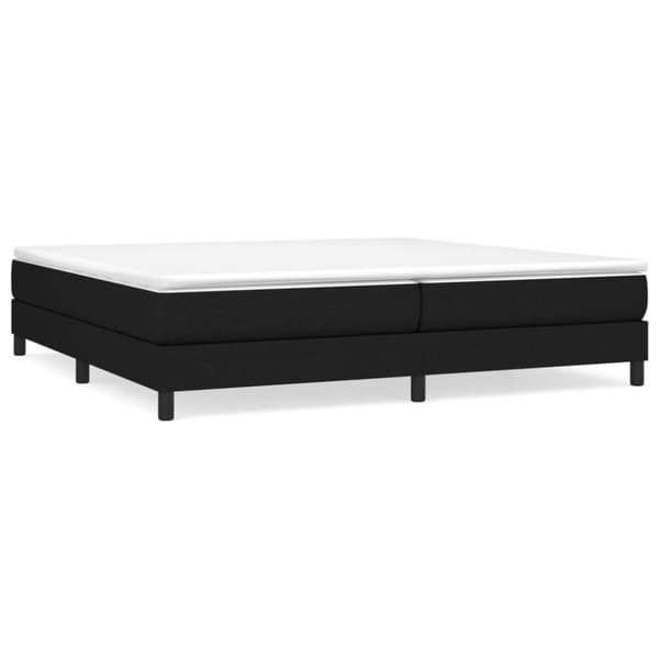 Ramsäng med madrass svart 200x200 cm tyg