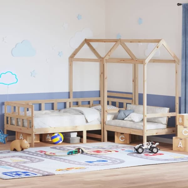 Dagbädd med tak 90x190 cm massiv furu