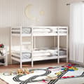 Miniatyrbild 1 av 2: Våningssäng vit 80x200 cm massiv furu