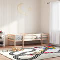 Miniatyrbild 1 av 2: Sängram för barnsäng 80x200 cm massiv furu