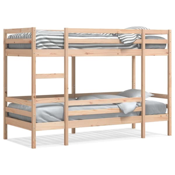 Våningssäng utan madrass 90x190 cm massiv furu