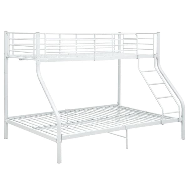 Våningssäng vit metall 140x200/90x200 cm