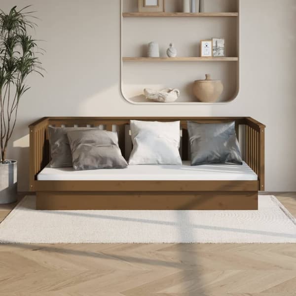Dagbädd honungsbrun 90x200 cm massiv furu