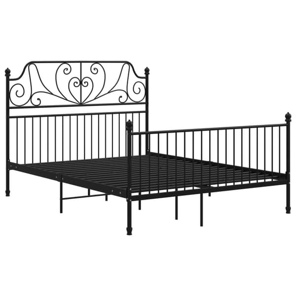 Sängram utan madrass svart metall 160x200 cm