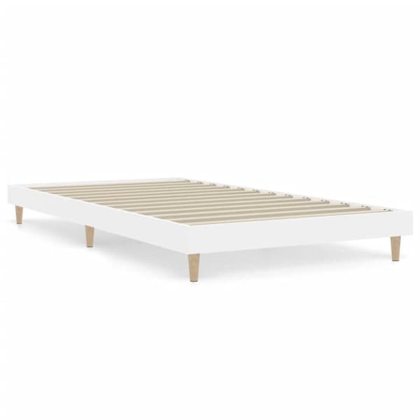 Sängram vit 90x200 cm konstruerat trä
