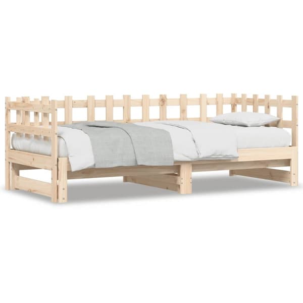 Utdragbar dagbädd 2x(90x200) cm massiv furu