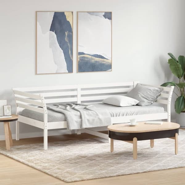 Dagbädd vit 100x200 cm massiv furu