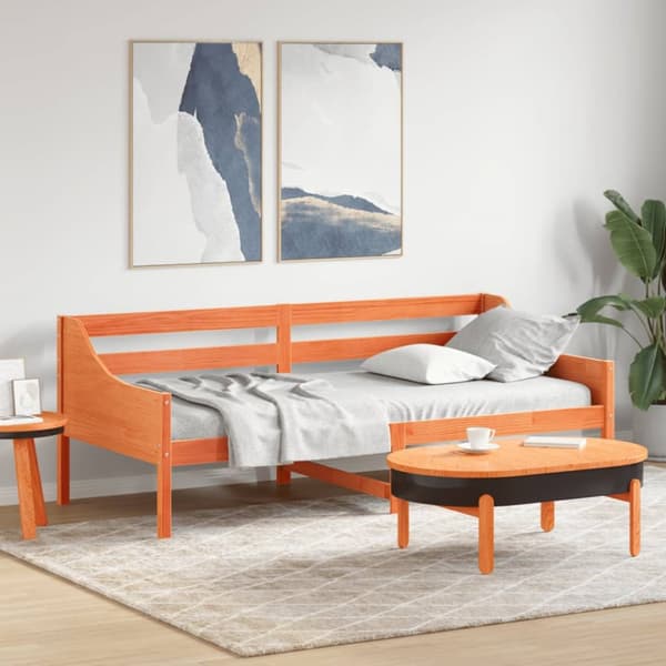 Dagbädd vaxad brun 100x200 cm massivt furu