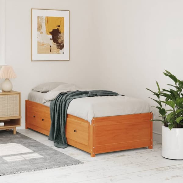 Dagbädd vaxad brun 75x190 cm massiv furu