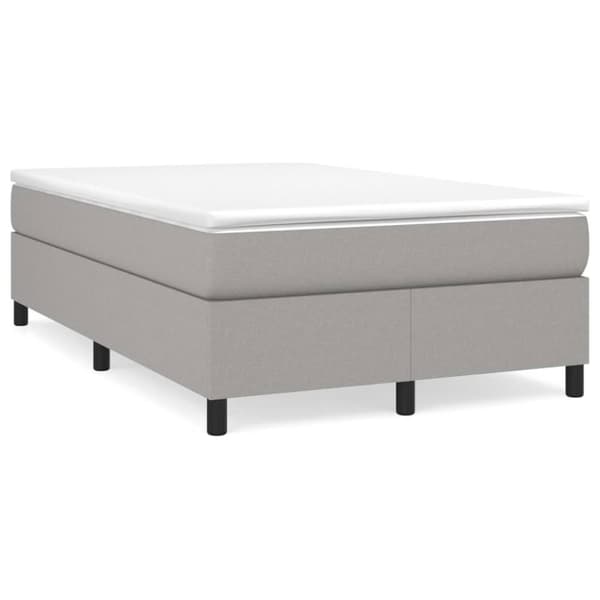 Sängram utan madrass ljusgrå 120x200 cm tyg
