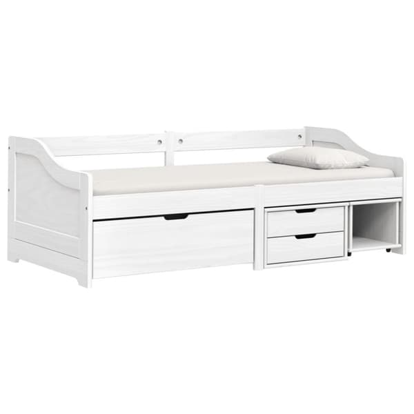 Dagbädd med 3 lådor IRUN vit 90x200 cm massiv furu
